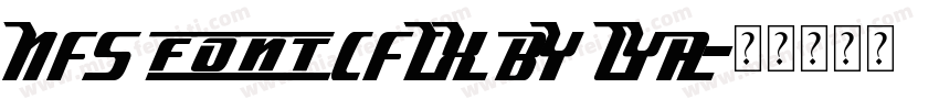NFS font(FIX BY LYA字体转换
